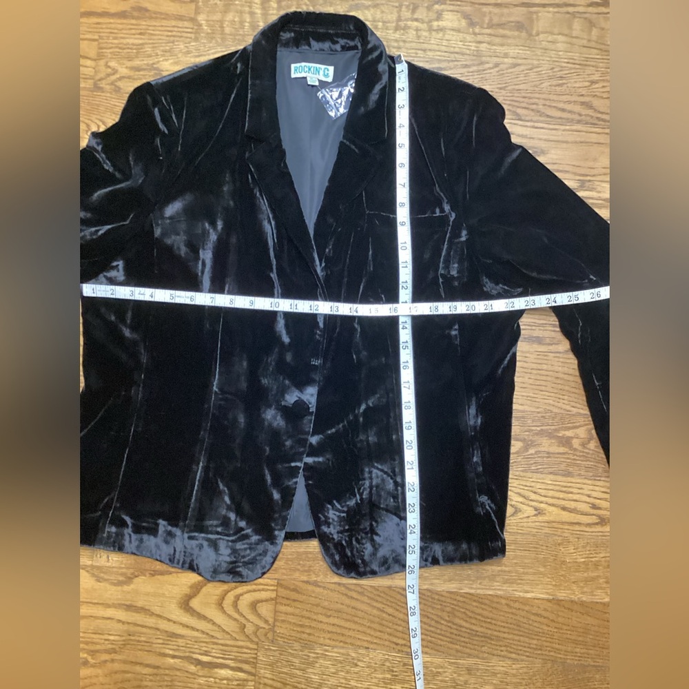 Cavender’s Rockin C Black velvet Women's blazer. Size XL - Picture 10 of 16